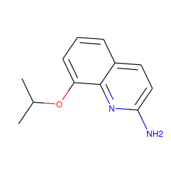 CC(C)Oc1cccc2ccc(N)nc12 ZINC000003819535