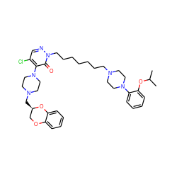 CC(C)Oc1ccccc1N1CCN(CCCCCCCn2ncc(Cl)c(N3CCN(C[C@@H]4COc5ccccc5O4)CC3)c2=O)CC1 ZINC000027105860