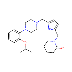 CC(C)Oc1ccccc1N1CCN(Cc2ccc(CN3CCCCC3=O)[nH]2)CC1 ZINC000053267770