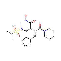 CC(C)S(=O)(=O)N(C)C[C@H](C(=O)NO)[C@@H](CC1CCCC1)C(=O)N1CCCCC1 ZINC000026736063