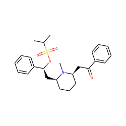 CC(C)S(=O)(=O)O[C@@H](C[C@@H]1CCC[C@H](CC(=O)c2ccccc2)N1C)c1ccccc1 ZINC000045367363