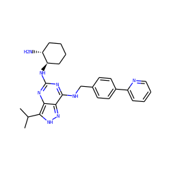 CC(C)c1[nH]nc2c(NCc3ccc(-c4ccccn4)cc3)nc(N[C@@H]3CCCC[C@H]3N)nc12 ZINC000653717817