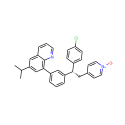 CC(C)c1cc(-c2cccc([C@@H](Cc3cc[n+]([O-])cc3)c3ccc(Cl)cc3)c2)c2ncccc2c1 ZINC000028529946