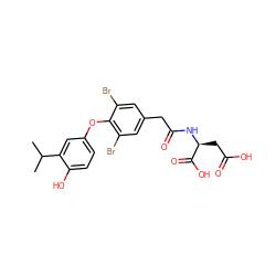 CC(C)c1cc(Oc2c(Br)cc(CC(=O)N[C@@H](CC(=O)O)C(=O)O)cc2Br)ccc1O ZINC000014969109