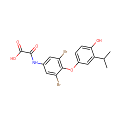 CC(C)c1cc(Oc2c(Br)cc(NC(=O)C(=O)O)cc2Br)ccc1O ZINC000013602399