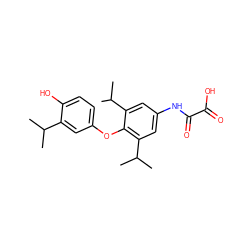 CC(C)c1cc(Oc2c(C(C)C)cc(NC(=O)C(=O)O)cc2C(C)C)ccc1O ZINC000013602413