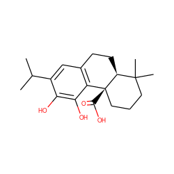 CC(C)c1cc2c(c(O)c1O)[C@@]1(C(=O)O)CCCC(C)(C)[C@@H]1CC2 ZINC000003984016