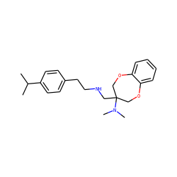 CC(C)c1ccc(CCNCC2(N(C)C)COc3ccccc3OC2)cc1 ZINC000028821259