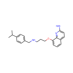 CC(C)c1ccc(CNCCCOc2cccc3ccc(N)nc23)cc1 ZINC000028390463