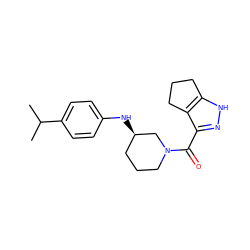 CC(C)c1ccc(N[C@@H]2CCCN(C(=O)c3n[nH]c4c3CCC4)C2)cc1 ZINC000012434173