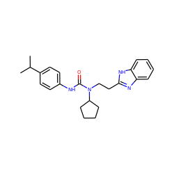 CC(C)c1ccc(NC(=O)N(CCc2nc3ccccc3[nH]2)C2CCCC2)cc1 ZINC000001360689