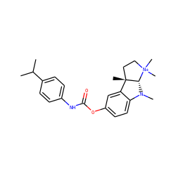 CC(C)c1ccc(NC(=O)Oc2ccc3c(c2)[C@]2(C)CC[N+](C)(C)[C@@H]2N3C)cc1 ZINC000053230573