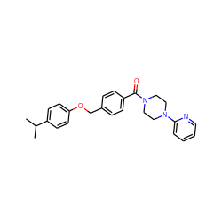 CC(C)c1ccc(OCc2ccc(C(=O)N3CCN(c4ccccn4)CC3)cc2)cc1 ZINC000018166946