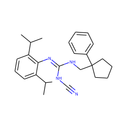 CC(C)c1cccc(C(C)C)c1/N=C(\NC#N)NCC1(c2ccccc2)CCCC1 ZINC000013833509