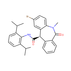 CC(C)c1cccc(C(C)C)c1NC(=O)[C@@H]1c2ccccc2C(=O)N(C)c2ccc(Br)cc21 ZINC000013735336