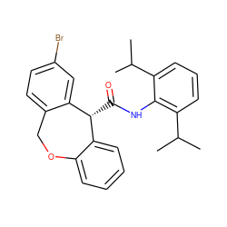 CC(C)c1cccc(C(C)C)c1NC(=O)[C@H]1c2cc(Br)ccc2COc2ccccc21 ZINC000013735290