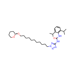 CC(C)c1cccc(C(C)C)c1NC(=O)Nc1nnn(CCCCCCCCCCCO[C@@H]2CCCCO2)n1 ZINC000013604571