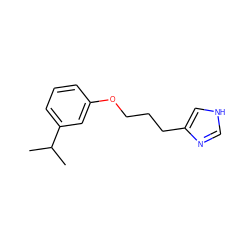 CC(C)c1cccc(OCCCc2c[nH]cn2)c1 ZINC000013580352