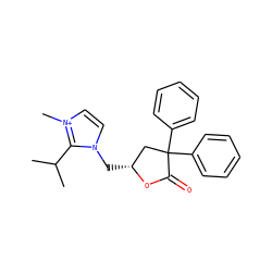 CC(C)c1n(C[C@@H]2CC(c3ccccc3)(c3ccccc3)C(=O)O2)cc[n+]1C ZINC000013651154