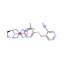 CC(C)c1nc(N2[C@H]3CC[C@H]2CN(c2ncc(OCc4ccncc4C#N)cn2)C3)no1 ZINC000101677686