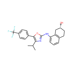 CC(C)c1nc(Nc2cccc3c2C[C@H](O)CC3)oc1-c1ccc(C(F)(F)F)cc1 ZINC000053314169