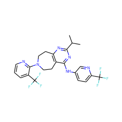 CC(C)c1nc2c(c(Nc3ccc(C(F)(F)F)nc3)n1)CCN(c1ncccc1C(F)(F)F)CC2 ZINC000146805160