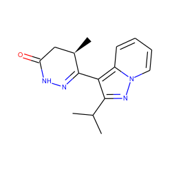 CC(C)c1nn2ccccc2c1C1=NNC(=O)C[C@H]1C ZINC000003986058