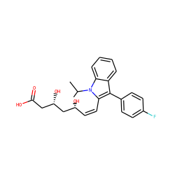 CC(C)n1c(/C=C\[C@@H](O)C[C@@H](O)CC(=O)O)c(-c2ccc(F)cc2)c2ccccc21 ZINC000007997999