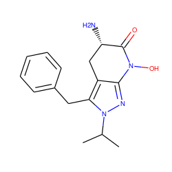 CC(C)n1nc2c(c1Cc1ccccc1)C[C@H](N)C(=O)N2O ZINC000166334501