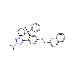 CC(C)n1nnc(-c2ccc(OCc3ccc4ccccc4n3)cc2[C@]2(c3ccccc3)C[C@H]3CC[C@H]2C3)n1 ZINC000101508252