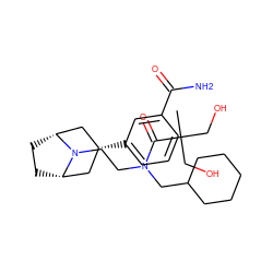 CC(CO)(CO)C(=O)N(CCN1[C@H]2CC[C@@H]1C[C@H](c1cccc(C(N)=O)c1)C2)CC1CCCCC1 ZINC000117300757