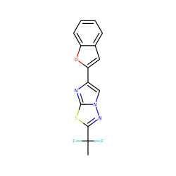 CC(F)(F)c1nn2cc(-c3cc4ccccc4o3)nc2s1 ZINC000205914151