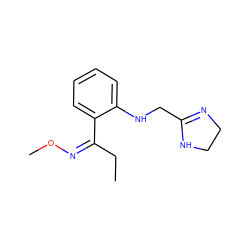 CC/C(=N/OC)c1ccccc1NCC1=NCCN1 ZINC000013438419