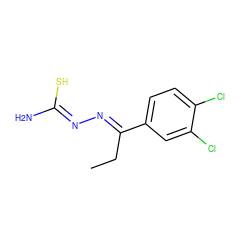 CC/C(=N\N=C(\N)S)c1ccc(Cl)c(Cl)c1 ZINC000013474217