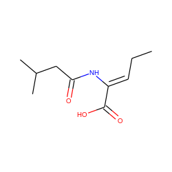 CC/C=C(\NC(=O)CC(C)C)C(=O)O ZINC000026029162