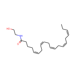 CC/C=C\C/C=C\C/C=C\C/C=C\C/C=C\CCCC(=O)NCCO ZINC000008689960