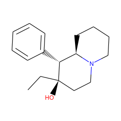 CC[C@@]1(O)CCN2CCCC[C@@H]2[C@H]1c1ccccc1 ZINC000028645473