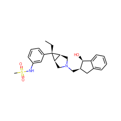 CC[C@@]1(c2cccc(NS(C)(=O)=O)c2)[C@H]2CN(C[C@@H]3Cc4ccccc4[C@@H]3O)C[C@H]21 ZINC000101473513