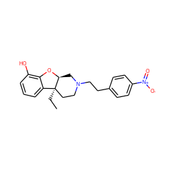 CC[C@@]12CCN(CCc3ccc([N+](=O)[O-])cc3)C[C@@H]1Oc1c(O)cccc12 ZINC000038141959