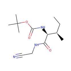 CC[C@@H](C)[C@H](NC(=O)OC(C)(C)C)C(=O)NCC#N ZINC000014972805