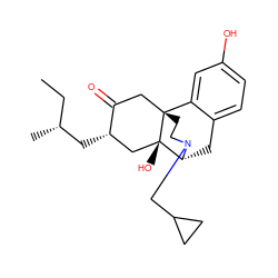 CC[C@@H](C)C[C@H]1C[C@@]2(O)[C@H]3Cc4ccc(O)cc4[C@@]2(CCN3CC2CC2)CC1=O ZINC000217110952