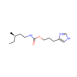 CC[C@@H](C)CCNC(=O)OCCCc1c[nH]cn1 ZINC000013793905