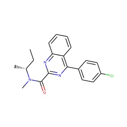 CC[C@@H](C)N(C)C(=O)c1nc(-c2ccc(Cl)cc2)c2ccccc2n1 ZINC000084690173