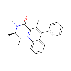 CC[C@@H](C)N(C)C(=O)c1nc2ccccc2c(-c2ccccc2)c1C ZINC000000026473