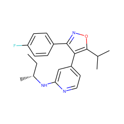 CC[C@@H](C)Nc1cc(-c2c(-c3ccc(F)cc3)noc2C(C)C)ccn1 ZINC000045260910