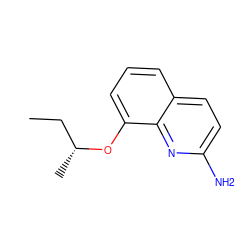 CC[C@@H](C)Oc1cccc2ccc(N)nc12 ZINC000028390340