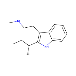 CC[C@@H](C)c1[nH]c2ccccc2c1CCNC ZINC000072124452