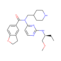 CC[C@@H](COC)Nc1nccc(N(CC2CCNCC2)C(=O)c2ccc3c(c2)CCO3)n1 ZINC000049125831