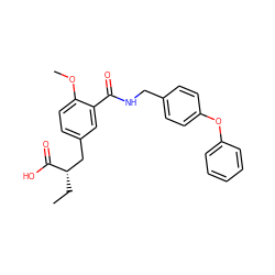 CC[C@@H](Cc1ccc(OC)c(C(=O)NCc2ccc(Oc3ccccc3)cc2)c1)C(=O)O ZINC000000590166