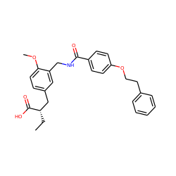 CC[C@@H](Cc1ccc(OC)c(CNC(=O)c2ccc(OCCc3ccccc3)cc2)c1)C(=O)O ZINC000071333361